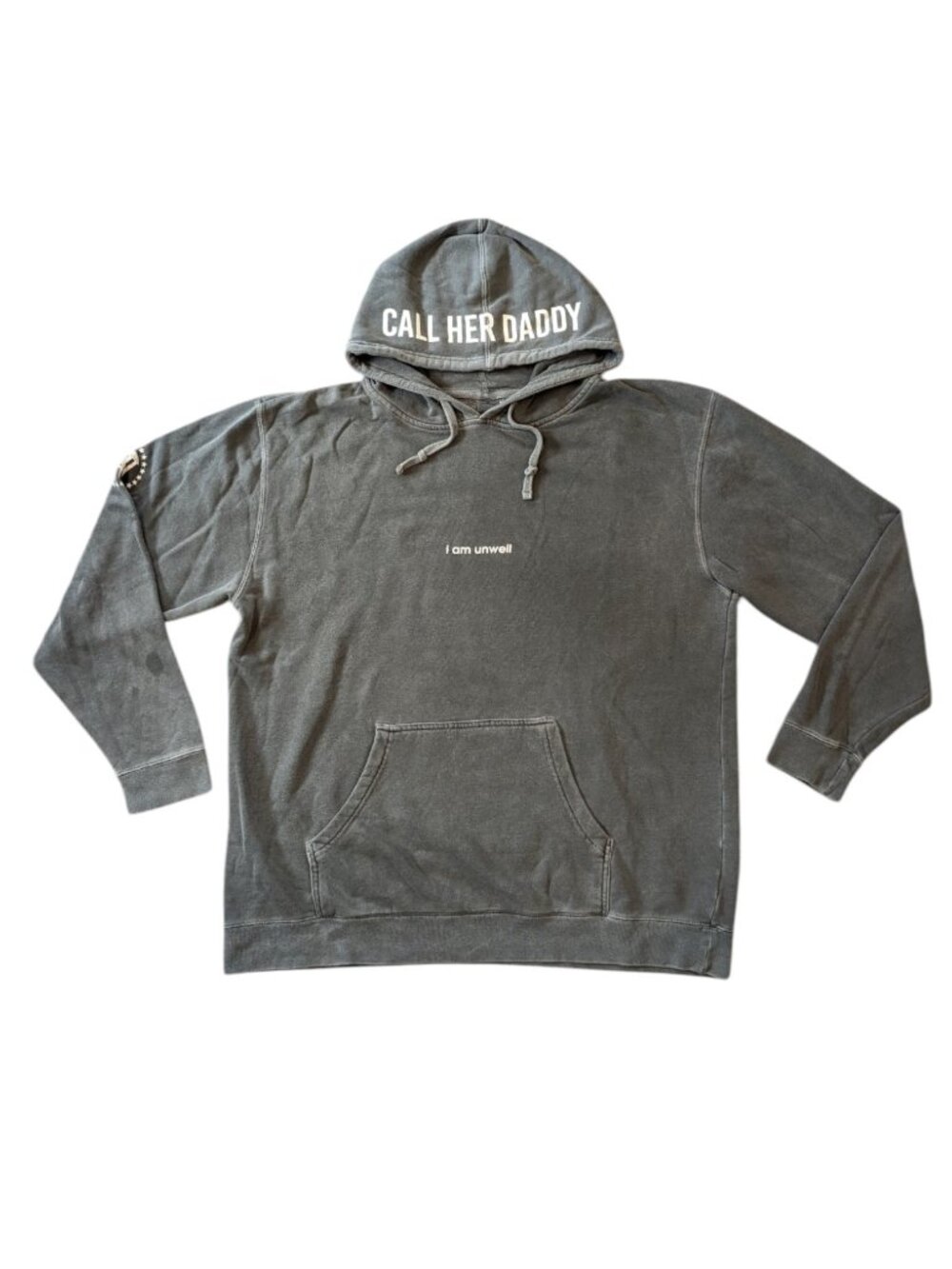 Call Her Daddy Hoodie Sweatshirt Am Unwell Barstool Sports Pullover Distress XL